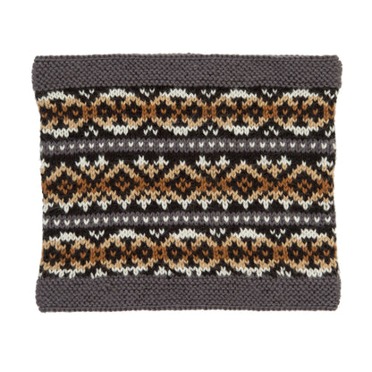 Red Heart Fair Isle Knit Cowl Knit Cowl made in Red Heart Soft Yarn