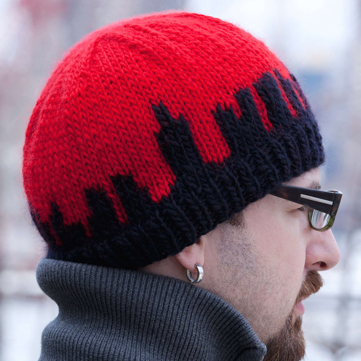 Knit Hat made in Red Heart Full O' Sheep Yarn