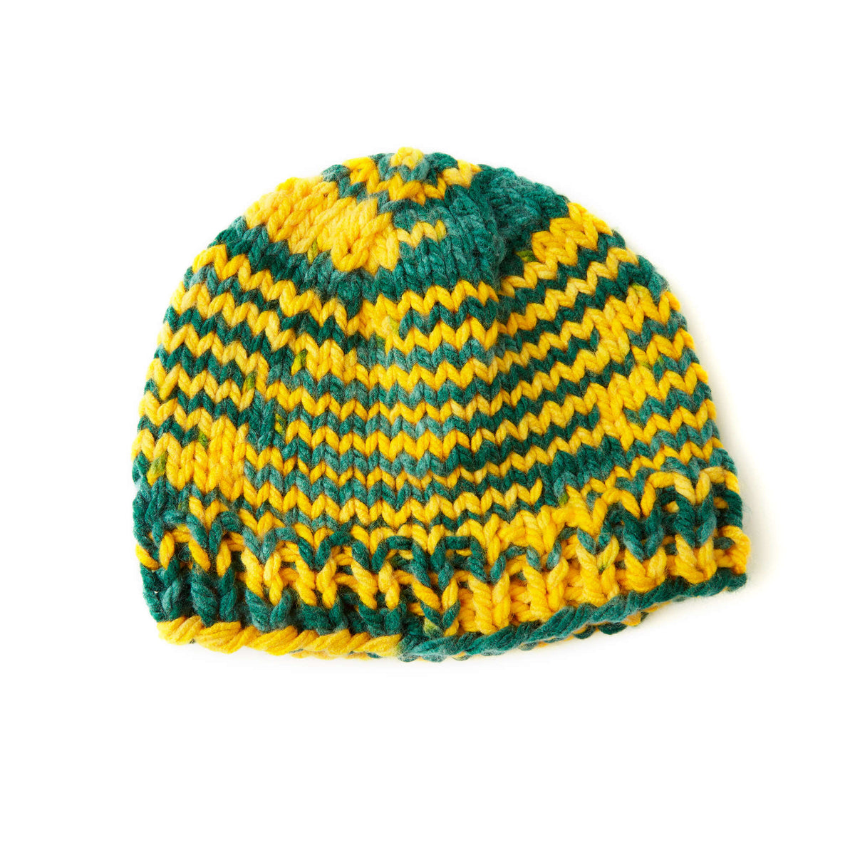 Knit Hat made in Red Heart Team Spirit Chunky Yarn