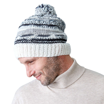 Red Heart Simple Fair Isle Knit Hat M