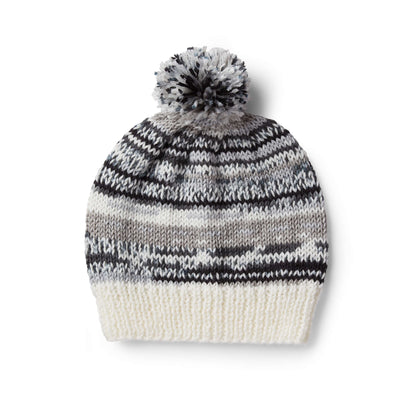 Red Heart Simple Fair Isle Knit Hat M