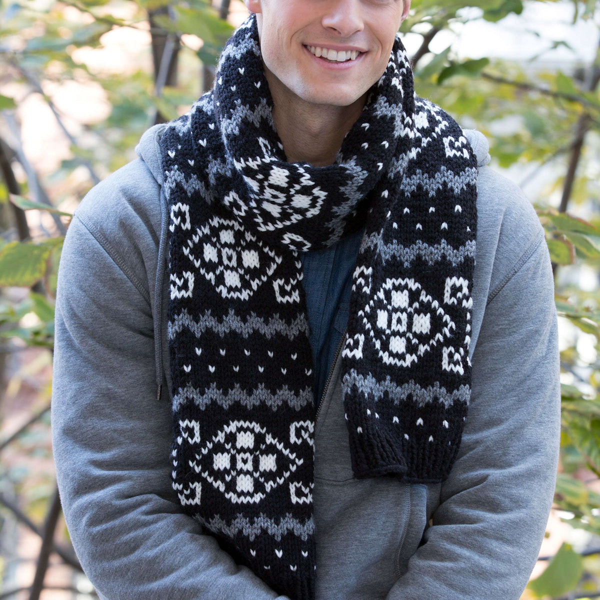 Knit Scarf made in Red Heart Super Saver Yarn