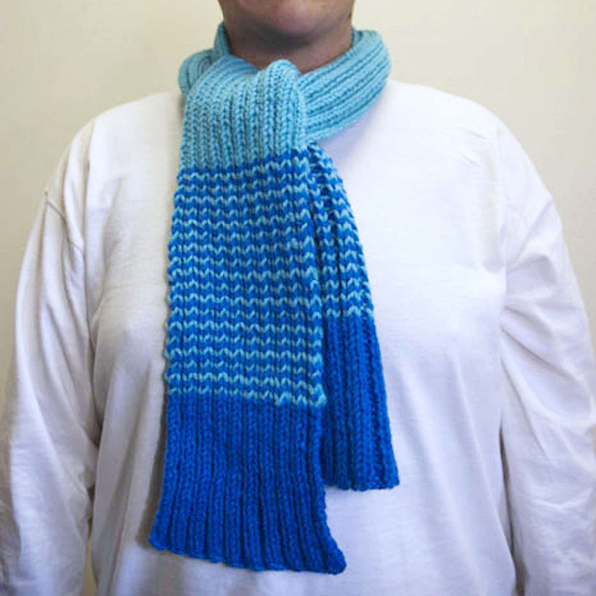 Knit Scarf made in Red Heart Super Saver Yarn