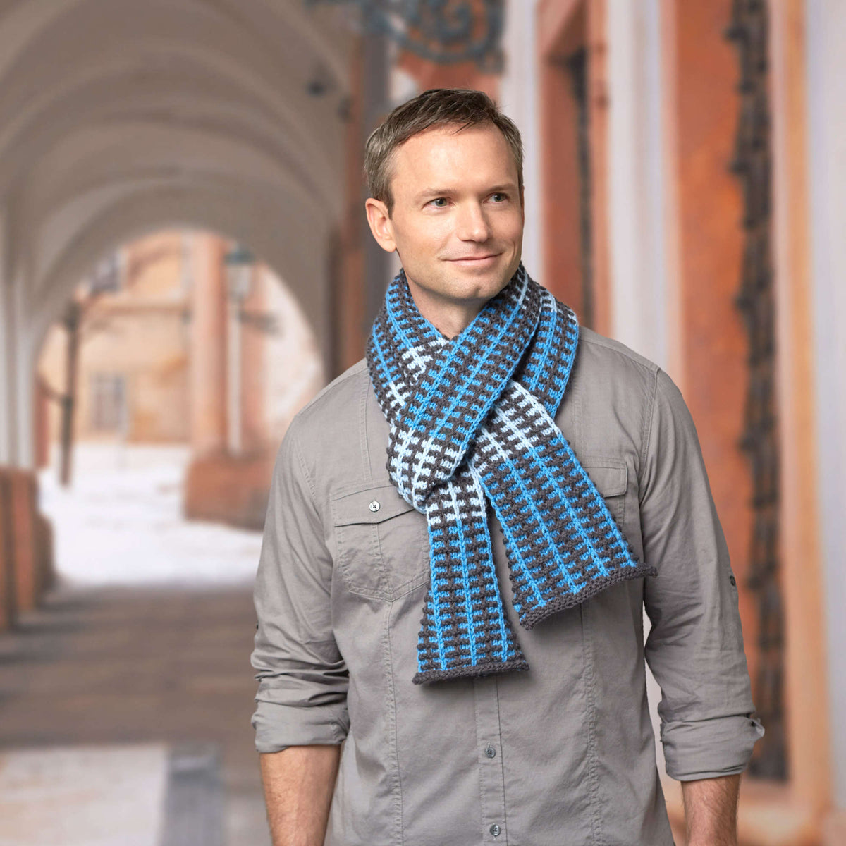 Knit Scarf made in Red Heart Super Saver Yarn