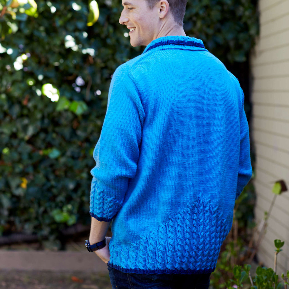 Knit Cardigan made in Red Heart Chic Sheep Yarn