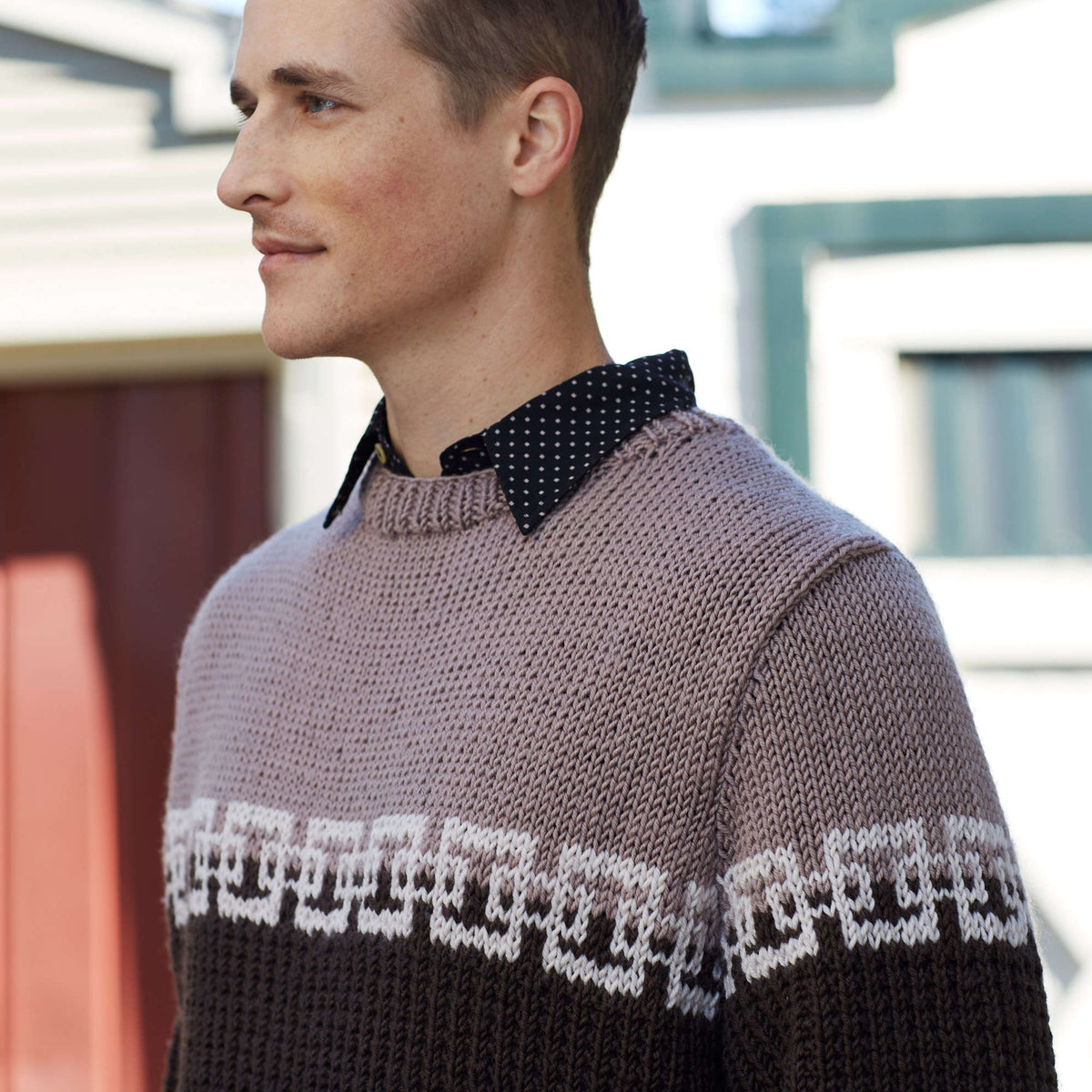 Knit Sweater made in Red Heart Chic Sheep Yarn