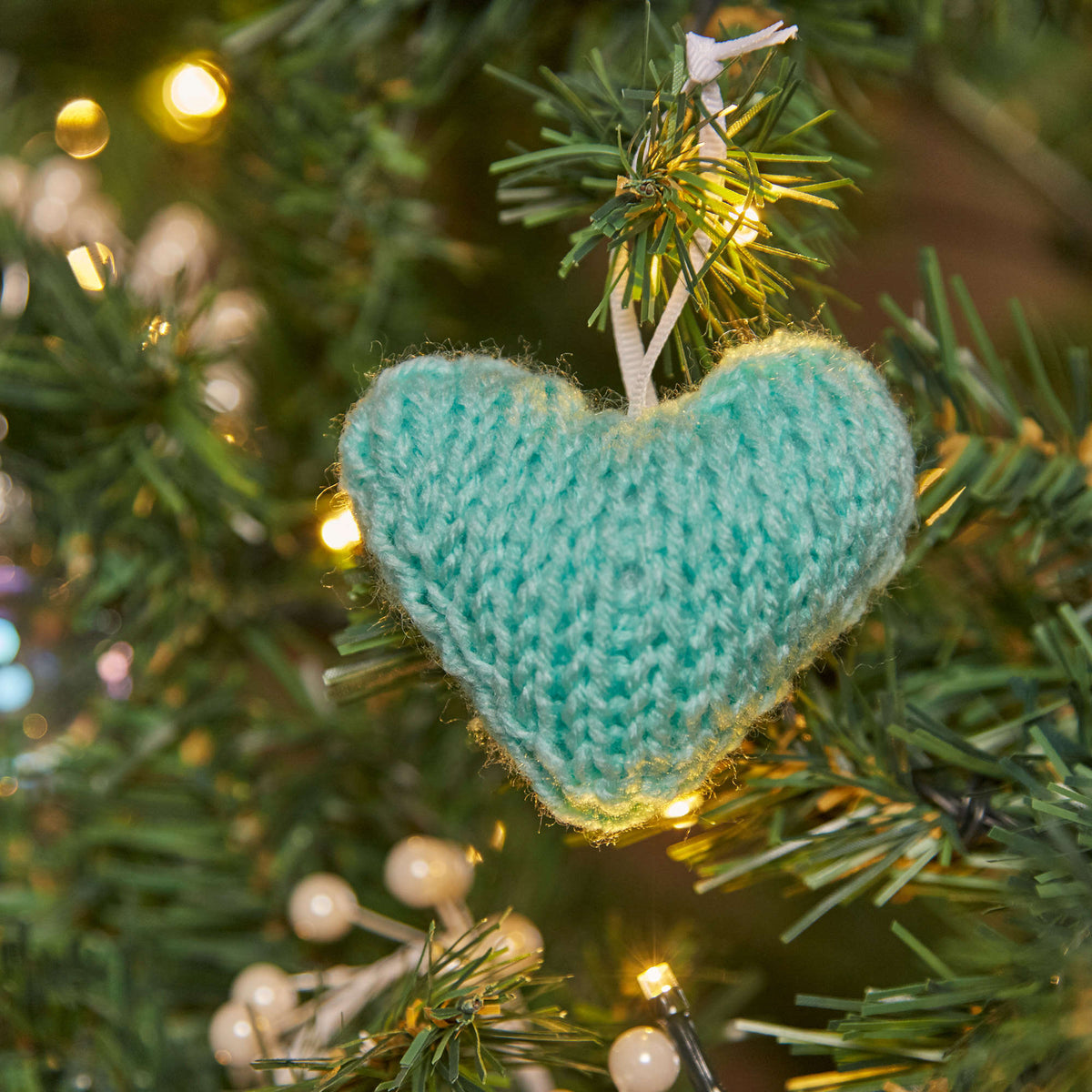 Knit Hearts made in Red Heart Super Saver Yarn