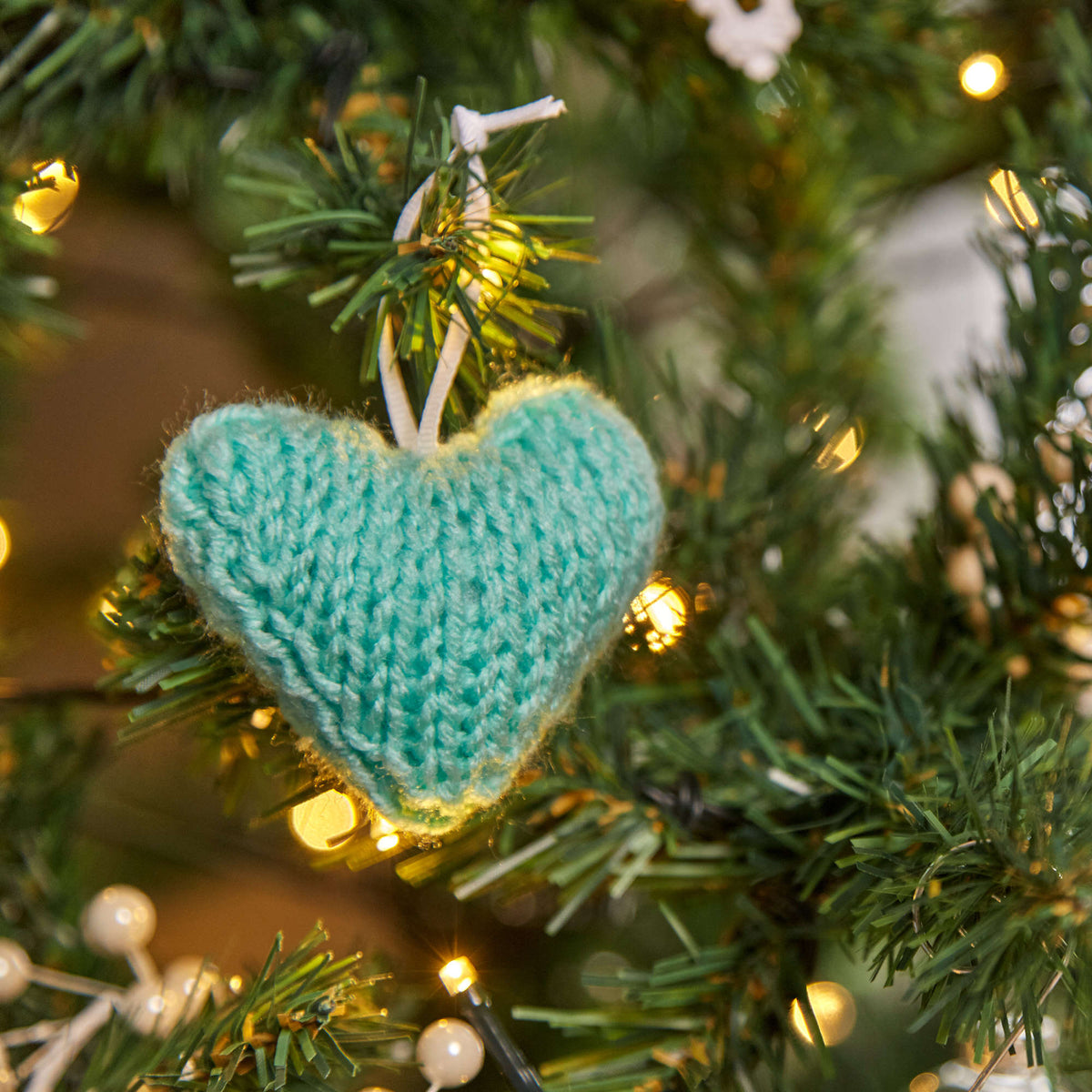 Knit Hearts made in Red Heart Super Saver Yarn