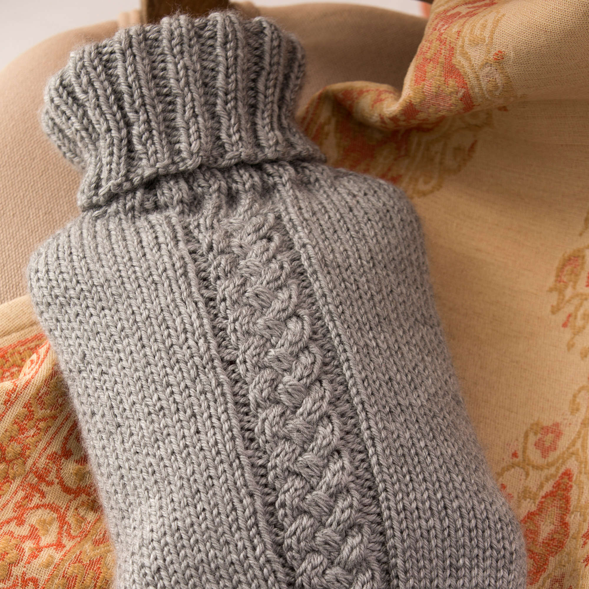 Free Easy Red Heart Hot Water Bottle Cover Knitting Pattern ...