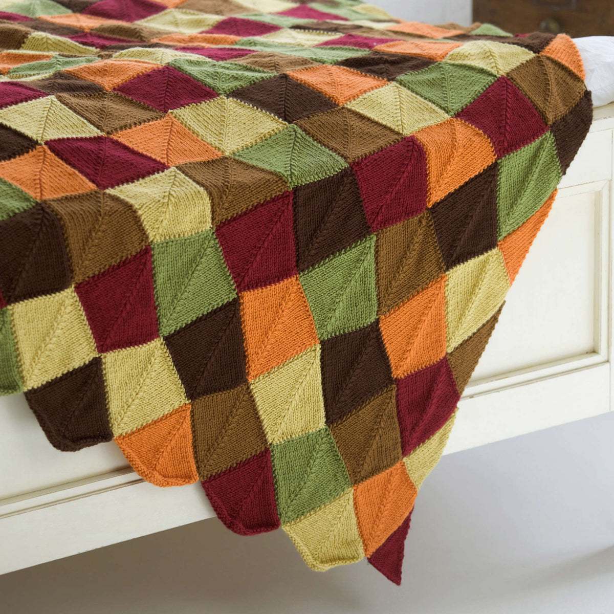 Knit Afghan made in Red Heart Soft Yarn