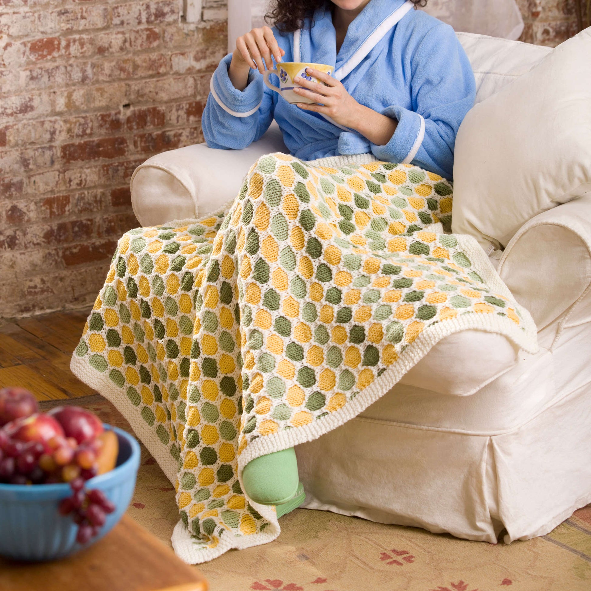 Free Red Heart Honeycomb Throw Pattern