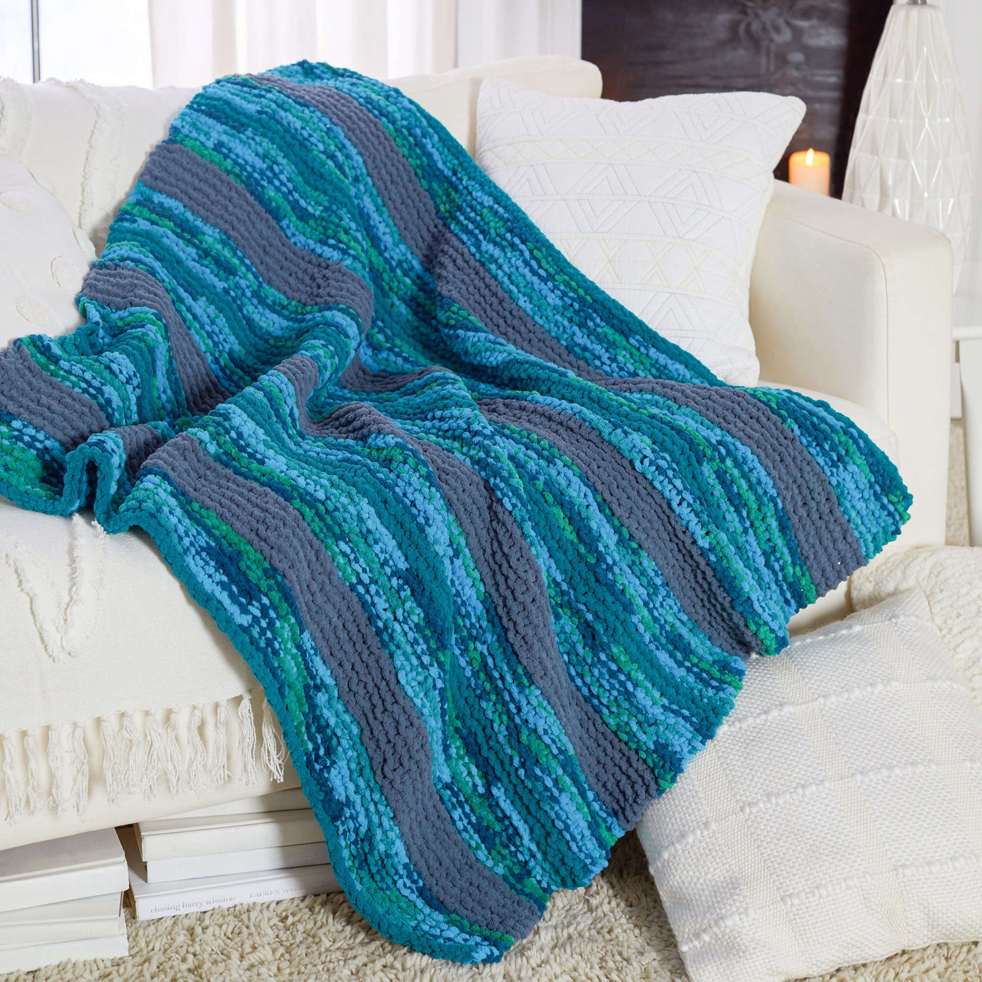 Free Red Heart Cozy-Up Knit throw Pattern