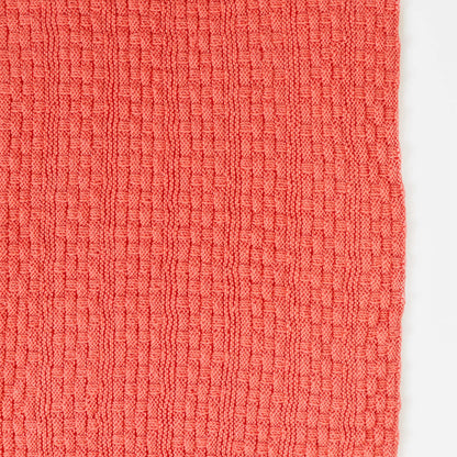 Red Heart Bright And Cuddly Basketweave Knit Blanket Knit Blanket made in Red Heart Bunches of Hugs Yarn