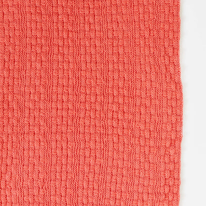 Red Heart Bright and Cuddly Basketweave Knit Blanket Knit Blanket made in Red Heart Bunches of Hugs Yarn