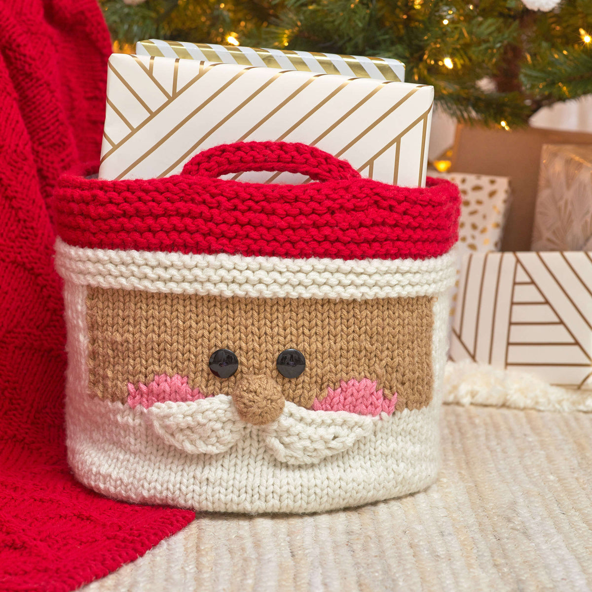 Knit Throw made in Red Heart With Love Yarn