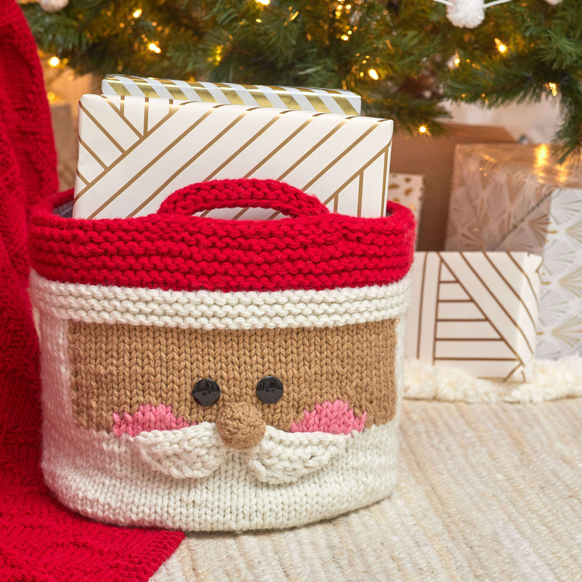 Knit Throw made in Red Heart With Love Yarn