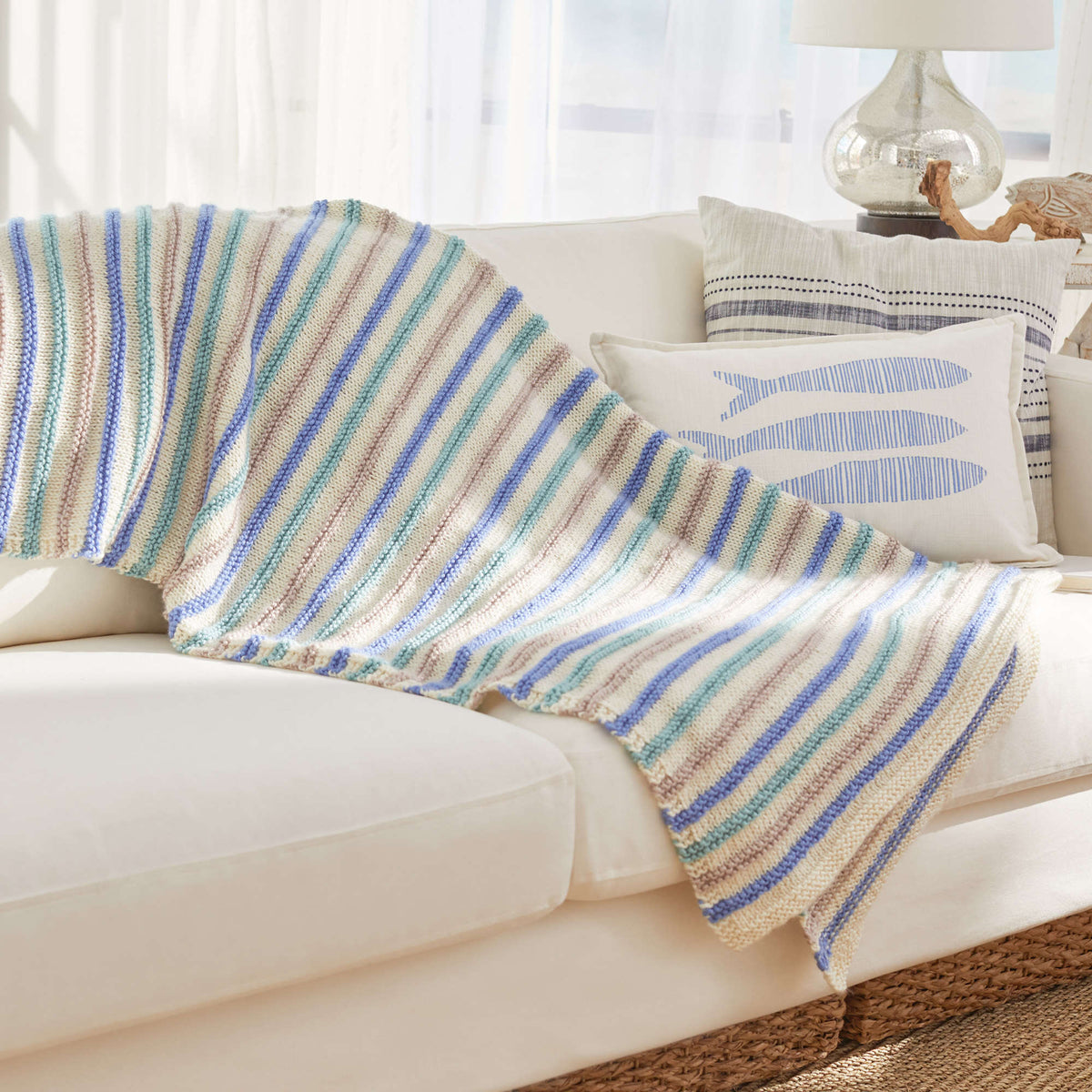 Knit Throw made in Red Heart Soft Yarn