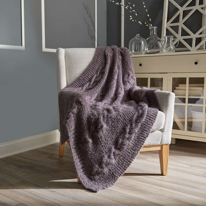 Red Heart Braided Cable Knit Throw Single Size