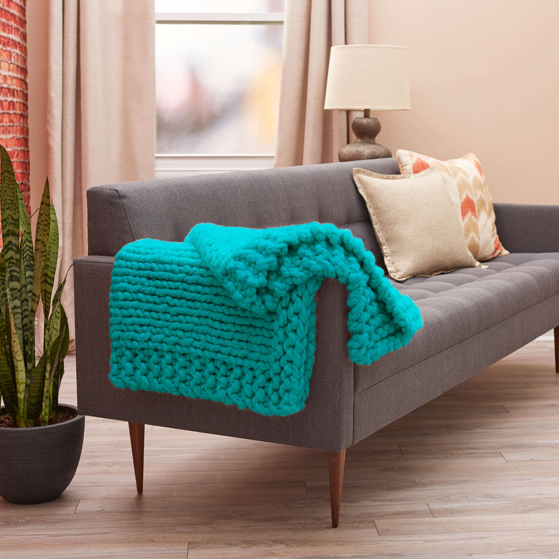 Free Red Heart Cool Comforts Knit Throw Pattern