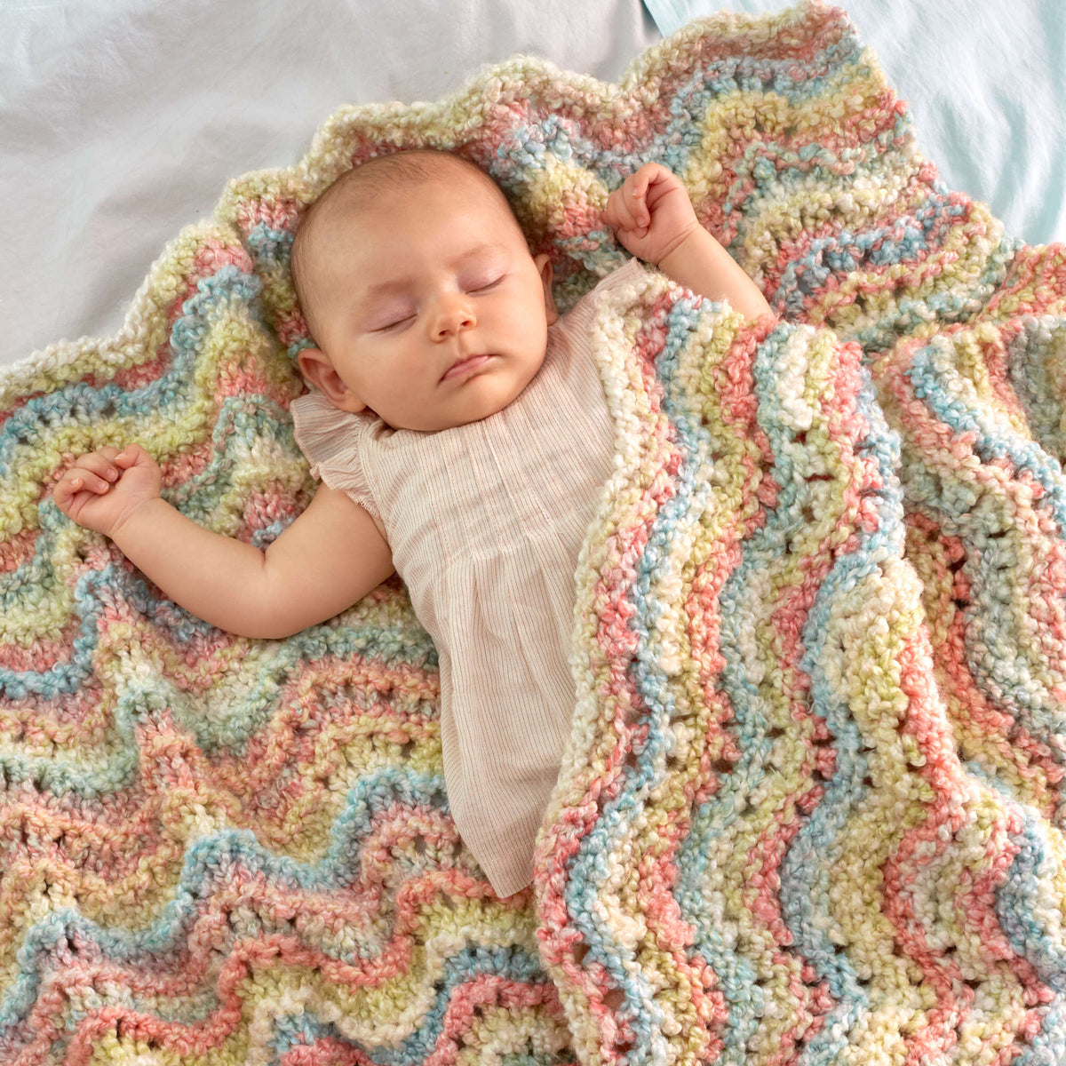 Knit Blanket made in Red Heart Snuggle Bunny Yarn