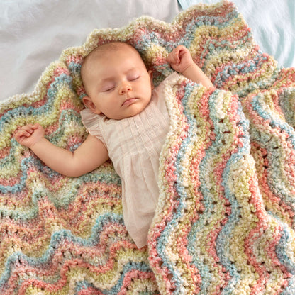 Red Heart Rocking Waves Knit Blanket Knit Blanket made in Red Heart Snuggle Bunny Yarn