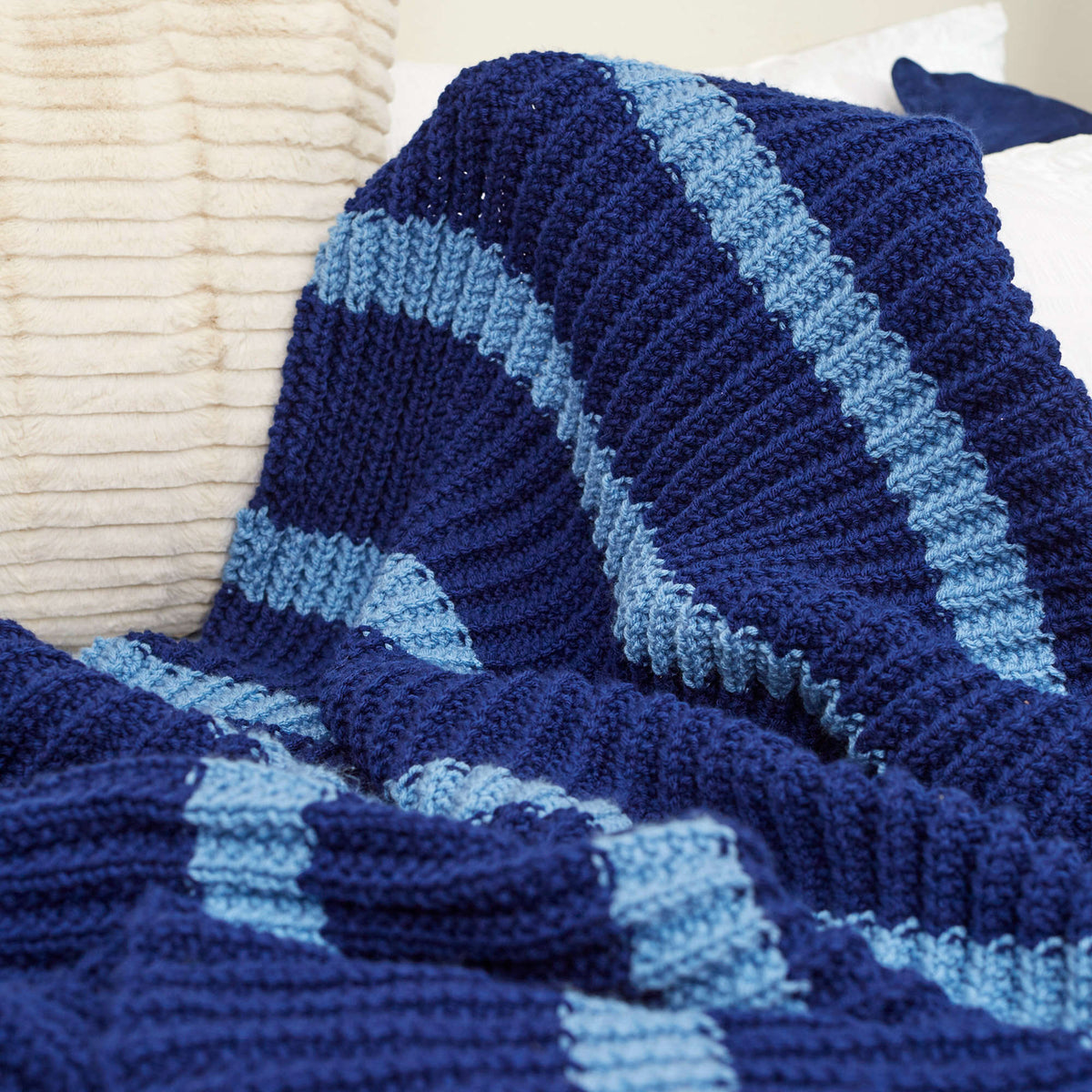 Knit Throw made in Red Heart With Love Yarn