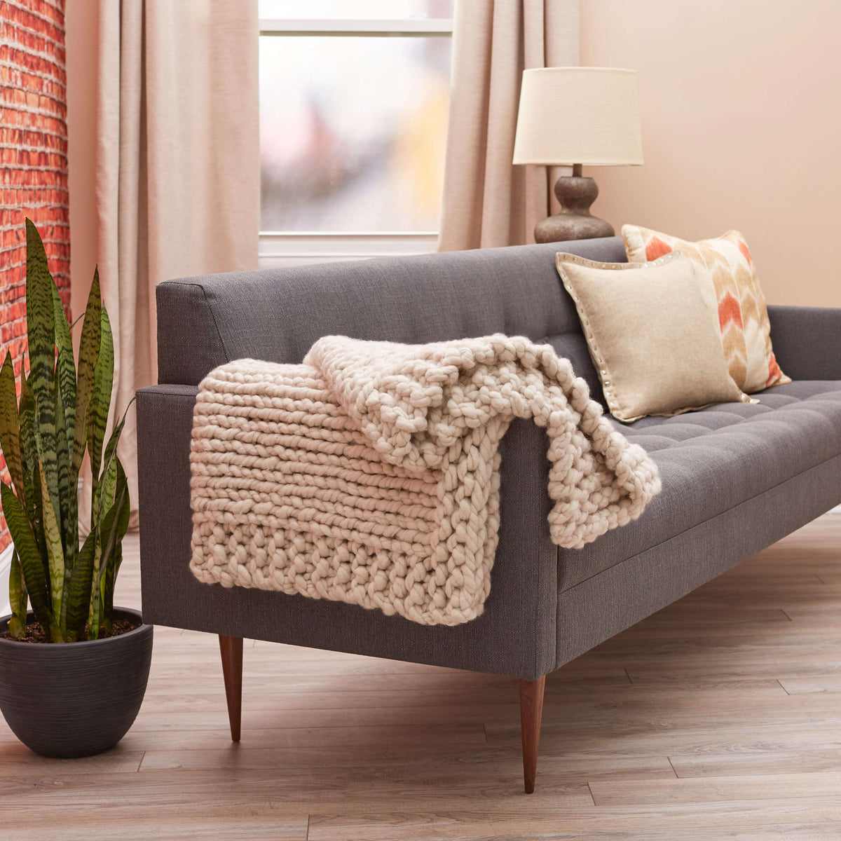 Knit Throw made in Red Heart Boutique Yarn