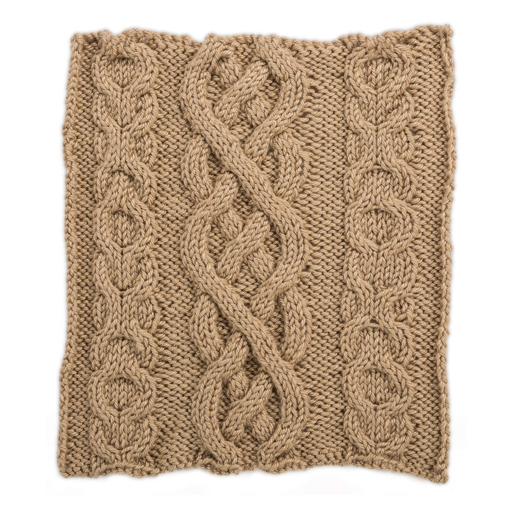 Free Red Heart XO Panels and Ensign's Braid Square for Knit Your Cables Afghan Pattern
