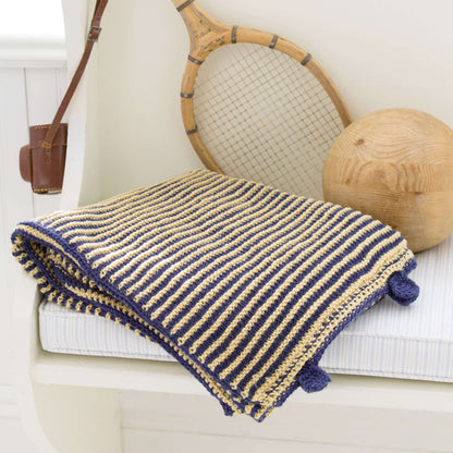 Red Heart Knit Pack-a-ghan Knit Afghan made in Red Heart Super Saver Yarn