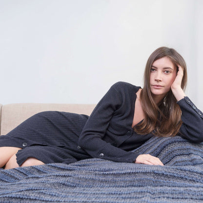 Red Heart Knit Milano Throw Knit Throw made in Red Heart An Italian Story Ombra Yarn