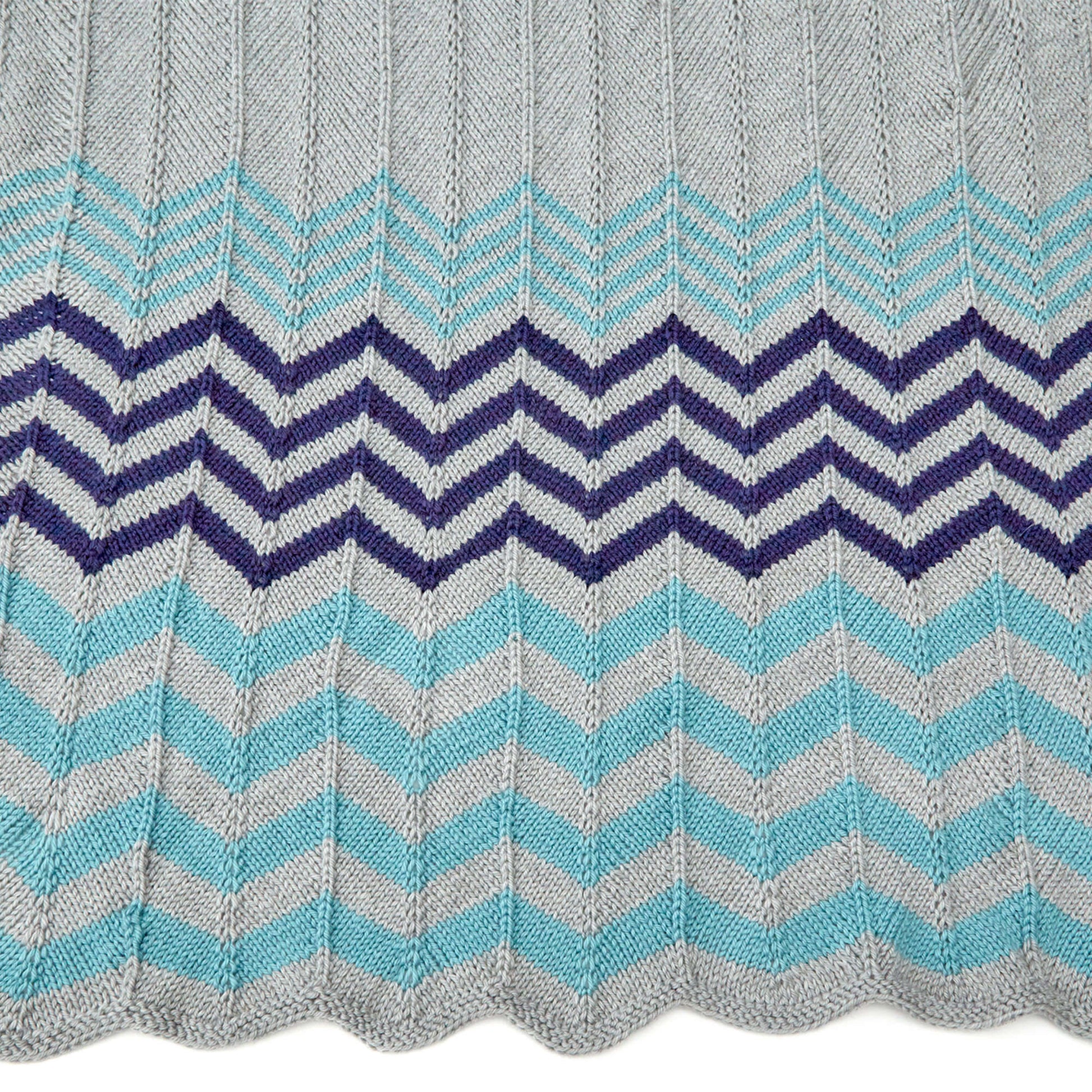 Free Red Heart Knit Relaxing Ripple Throw Pattern