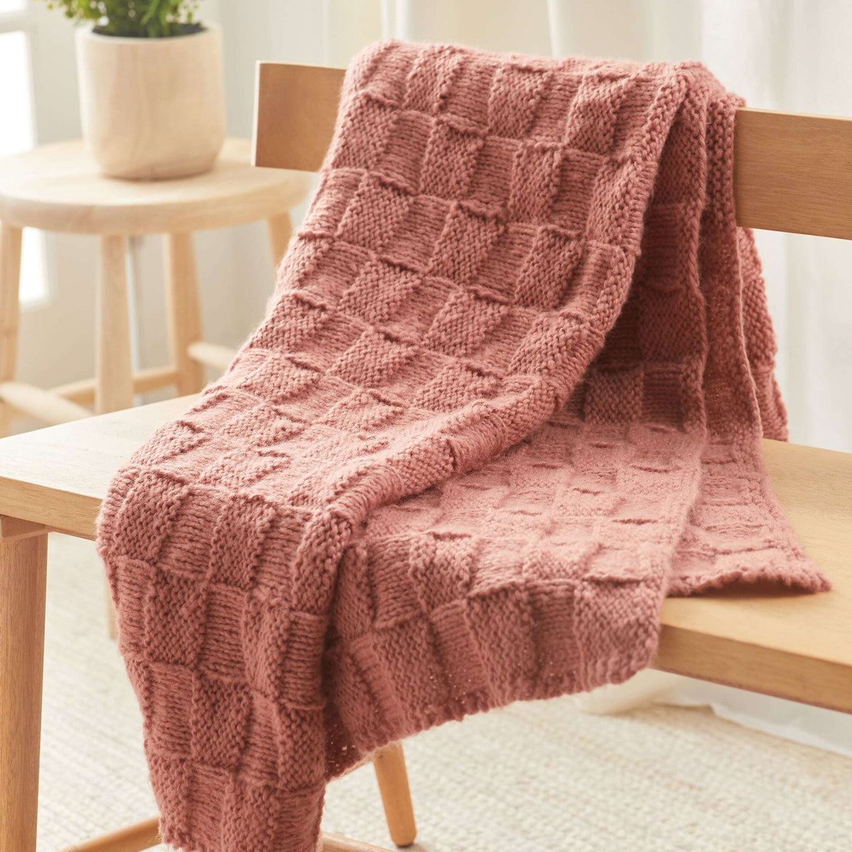 Knit Throw made in Red Heart Yarn