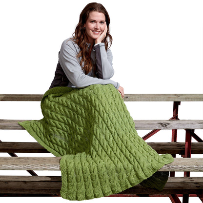 Red Heart Cable Knit Lapghan Single Size