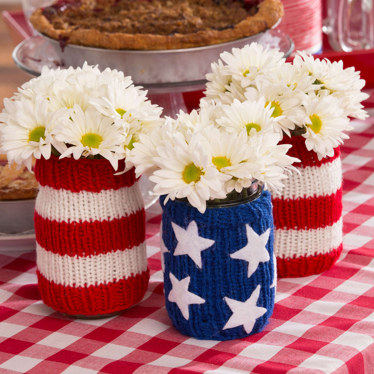 Knit Cozy made in Red Heart Super Saver Yarn