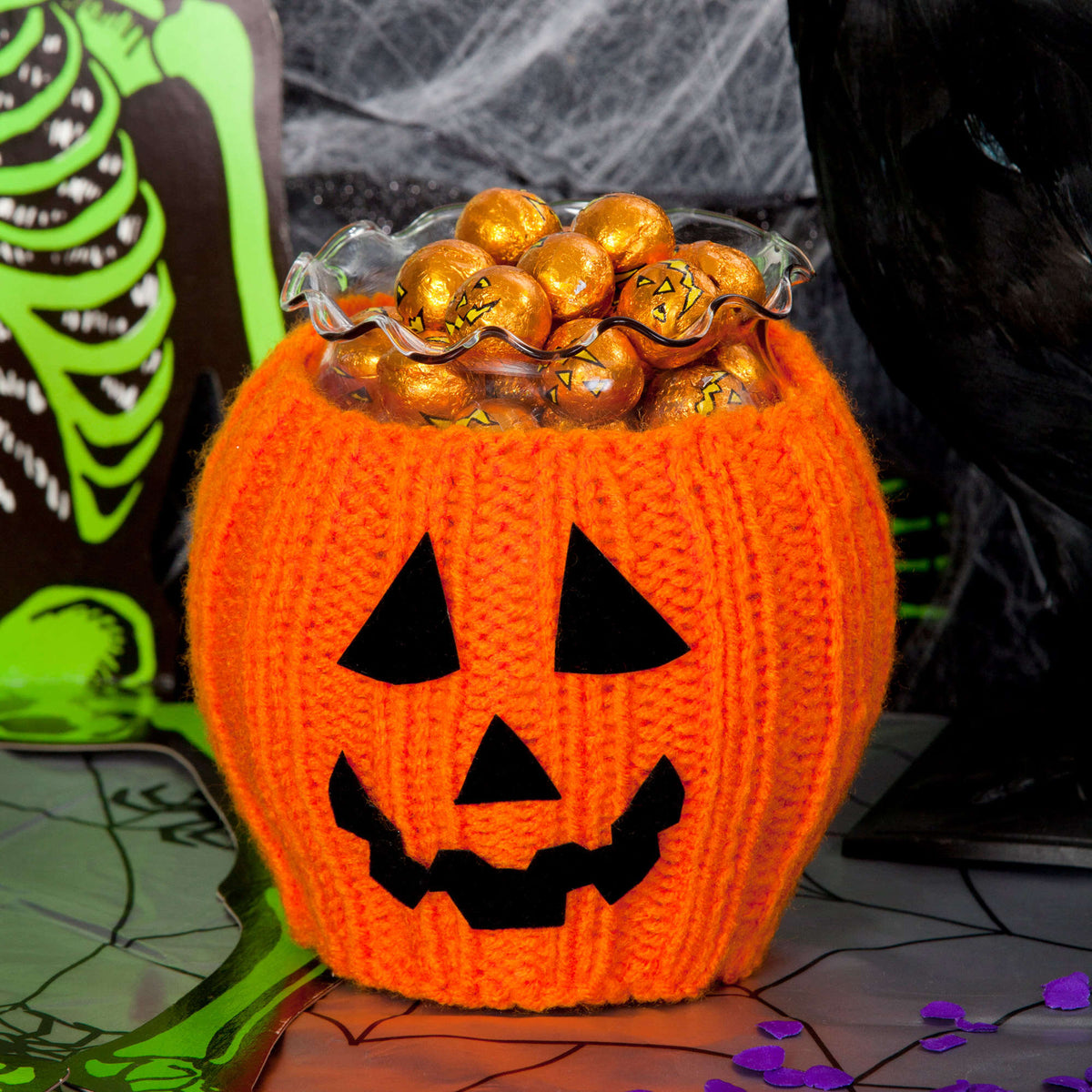 Knit Cozy made in Red Heart Super Saver Yarn