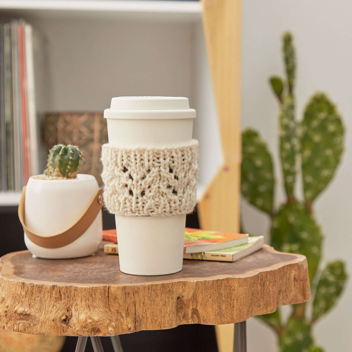 Knit Cozy made in Red Heart Super Saver Yarn