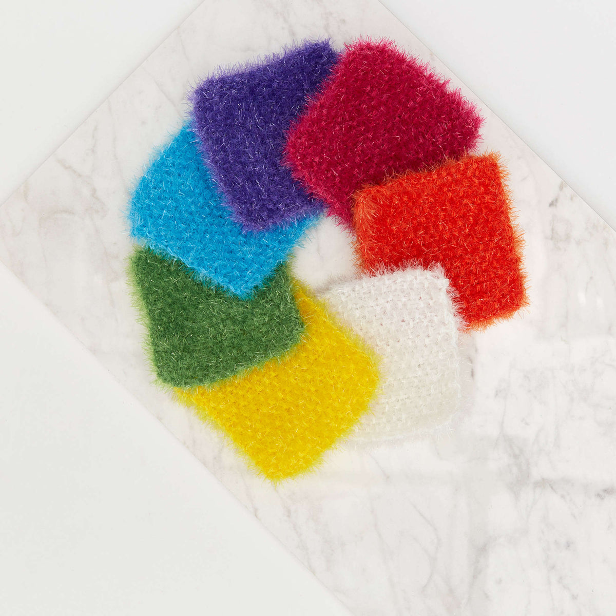 Knit Scrubby made in Red Heart Scrubby Sparkle Yarn