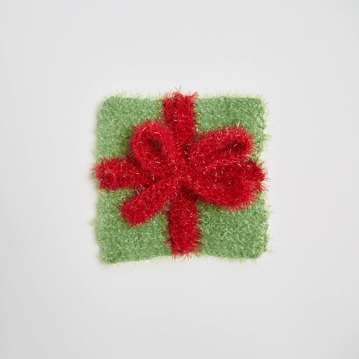 Knit Scrubby made in Red Heart Scrubby Sparkle Yarn