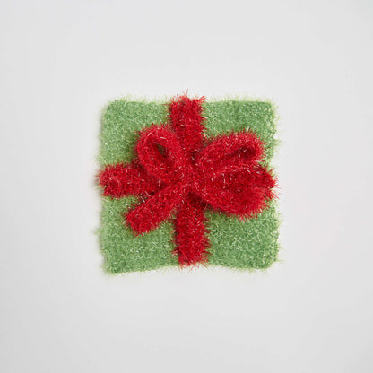 Red Heart Knit Wrap It Up Gift Scrubby Knit Scrubby made in Red Heart Scrubby Sparkle Yarn