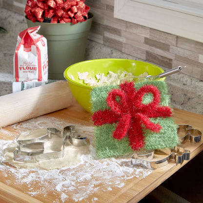 Red Heart Knit Wrap It Up Gift Scrubby Knit Scrubby made in Red Heart Scrubby Sparkle Yarn