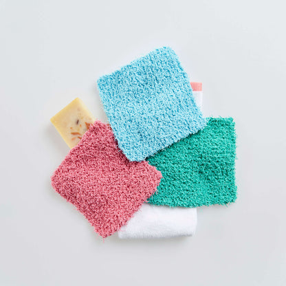 Red Heart Knit Square Scrubbies Knit Scrubby made in Red Heart Scrubby Cotton Yarn