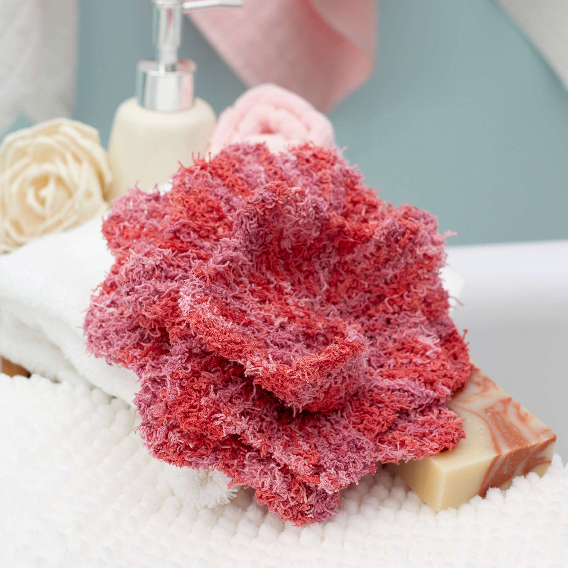 Free Red Heart Big Blossom Scrubby Knit Pattern
