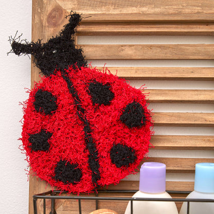 Red Heart Knit Lucky Ladybug Scrubby Knit Scrubby made in Red Heart Scrubby Yarn