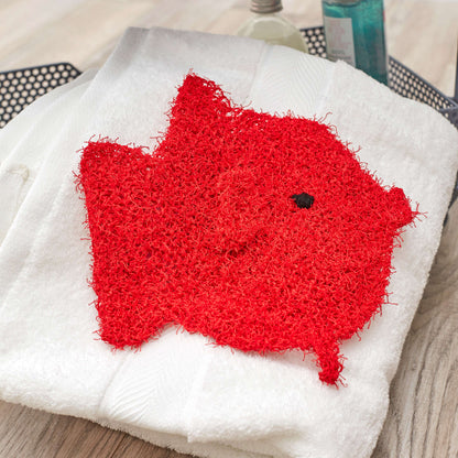 Red Heart Knit School Of Fish Scrubbies Knit Scrubby made in Red Heart Scrubby Yarn