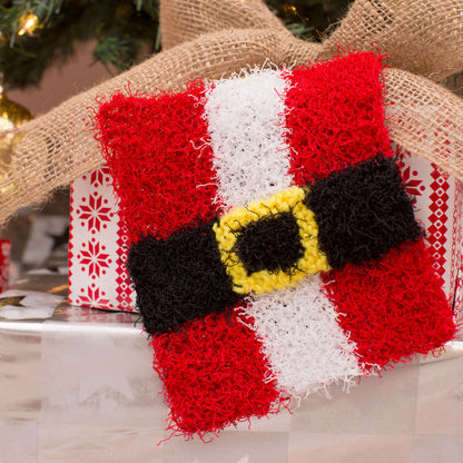 Red Heart Knit Santa Belly Scrubby Knit Scrubby made in Red Heart Scrubby Yarn