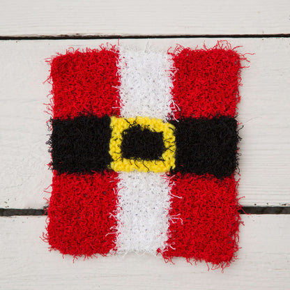 Red Heart Knit Santa Belly Scrubby Knit Scrubby made in Red Heart Scrubby Yarn