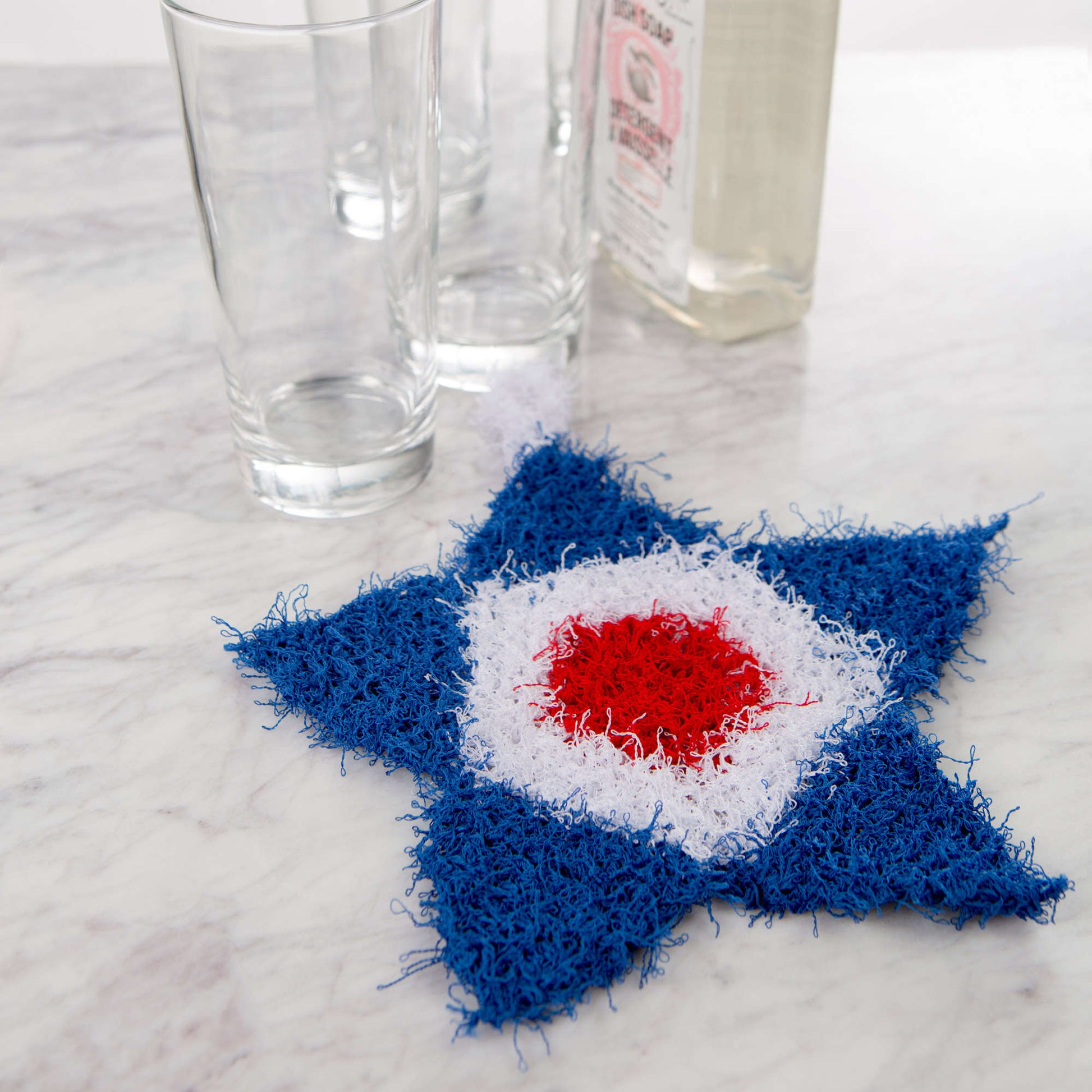 Free Red Heart Patriotic Knit Scrubby Pattern