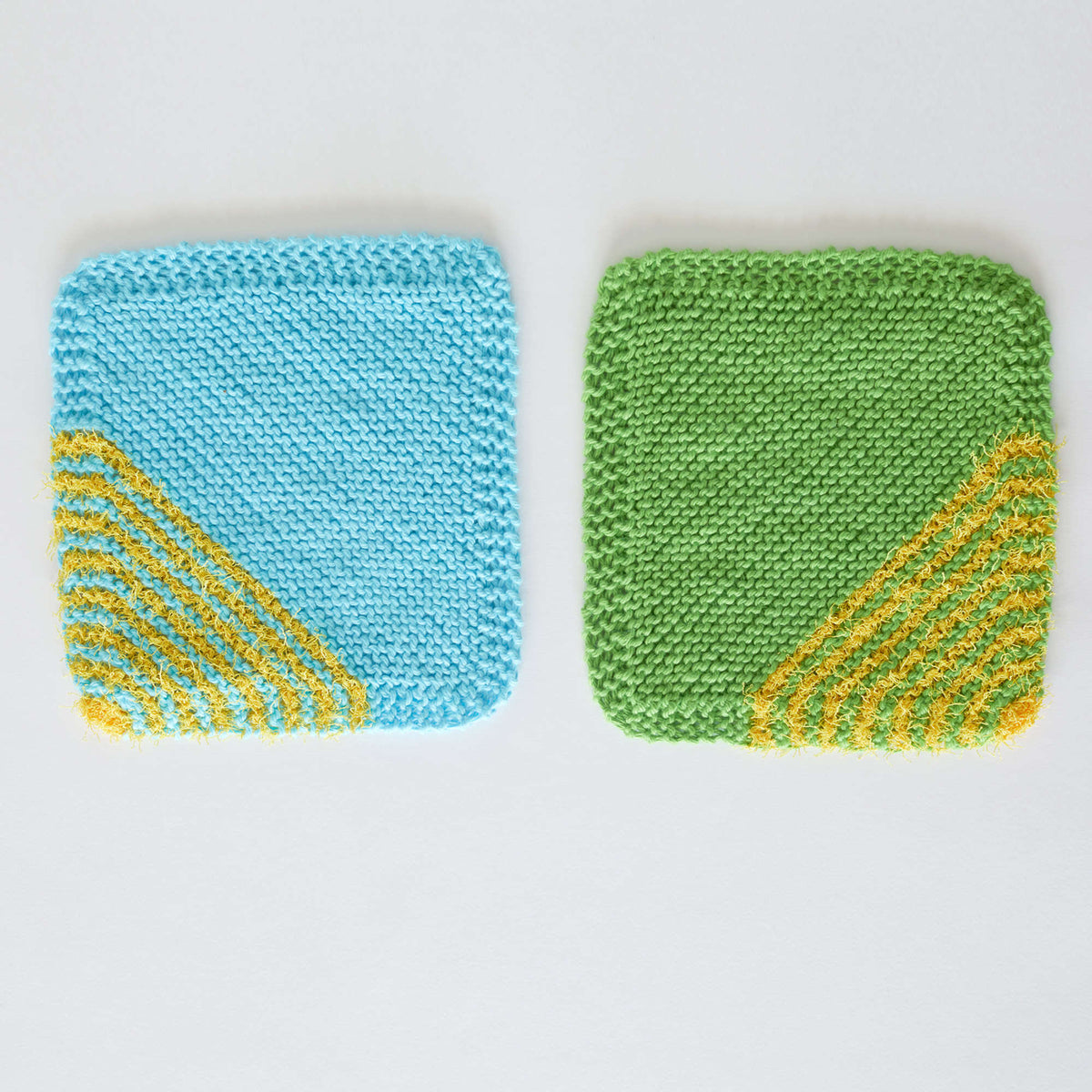 Knit Dishcloth made in Red Heart Scrubby Smoothie Yarn