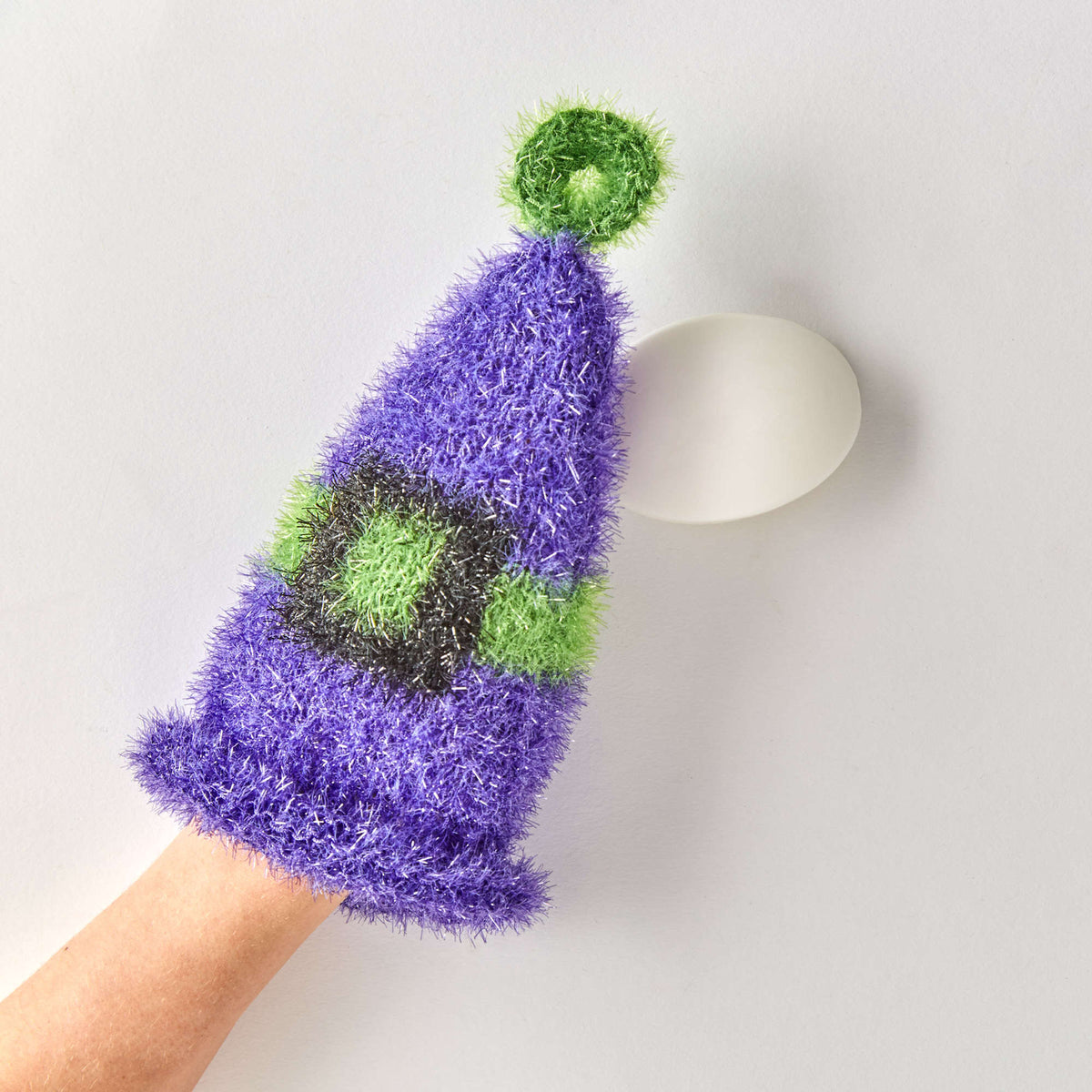 Knit Scrubby made in Red Heart Scrubby Sparkle Yarn