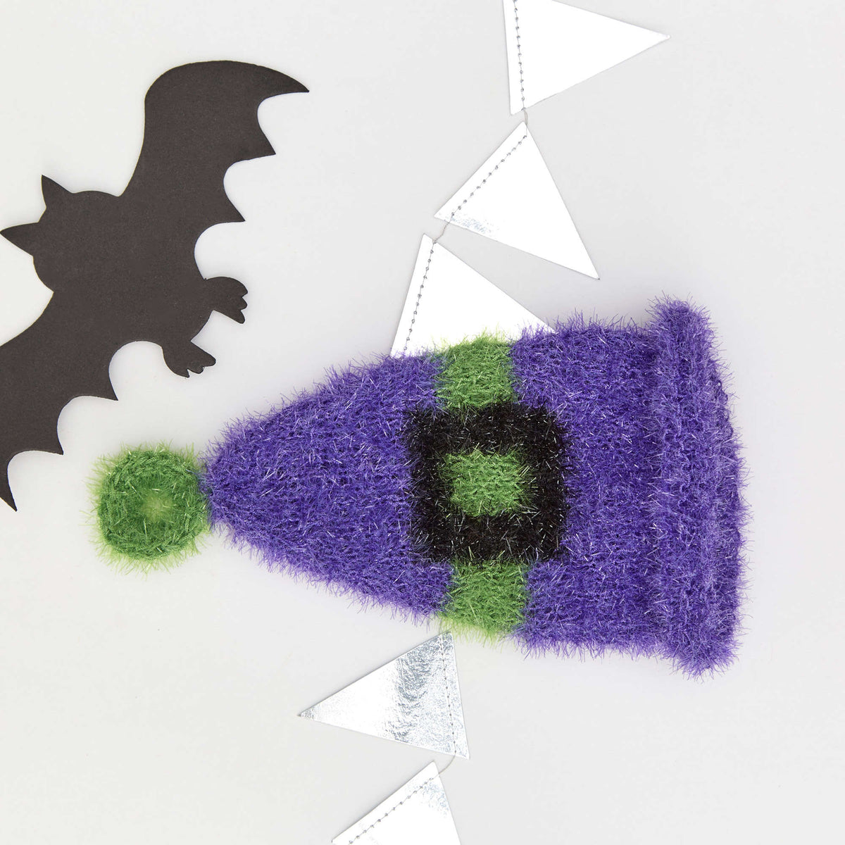 Knit Dishcloth made in Red Heart Scrubby Sparkle Yarn